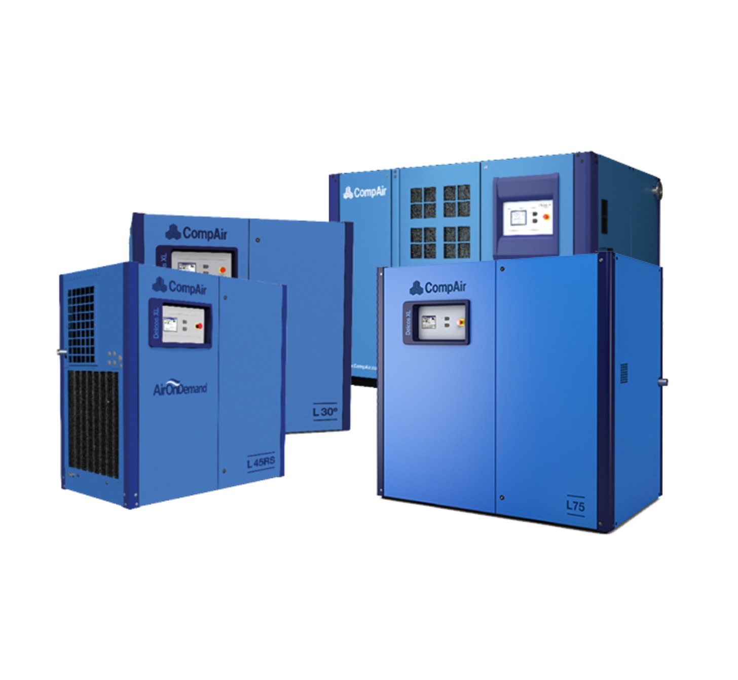 Schraubenkompressoren-L55-L75-CompAir-vier-Modelle